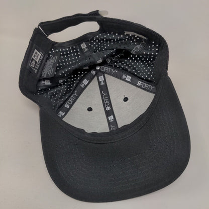 Vivint Strapback Hat Black OSFM Embroidered Laser Cut New Era 9Forty