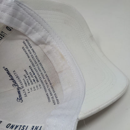 Patriotic Flower Slideback Hat White One Size Embroidered 6 Panel Tommy Bahama
