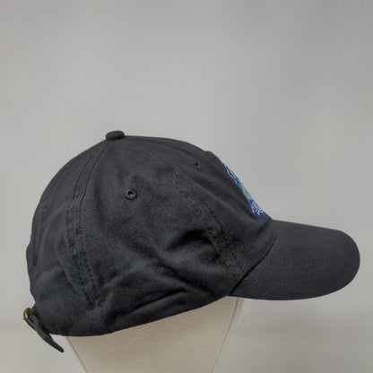 RumFish Beach Resort Slideback Hat Black OSFA Adjustable Embroidered Cotton