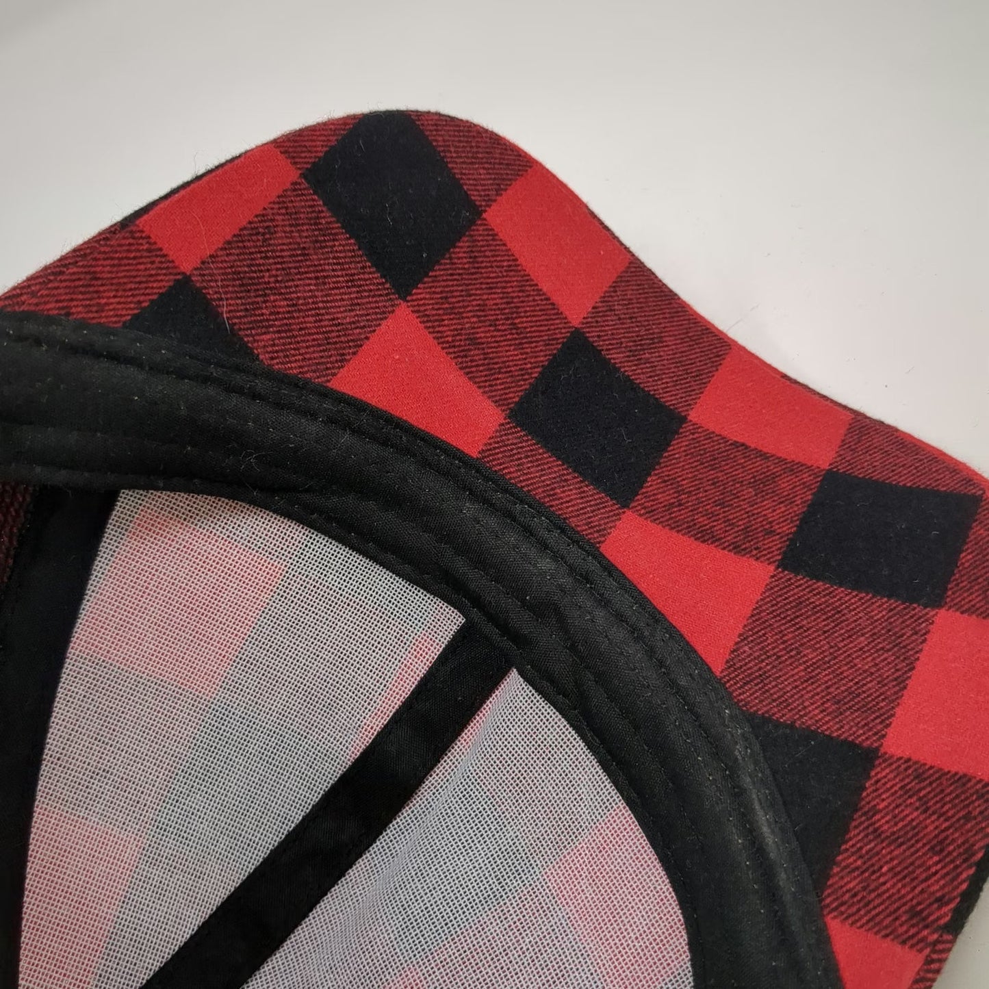 Ashley Stewart Baseball Cap Red Black Plaid One Size Studded Rhinestones Hat