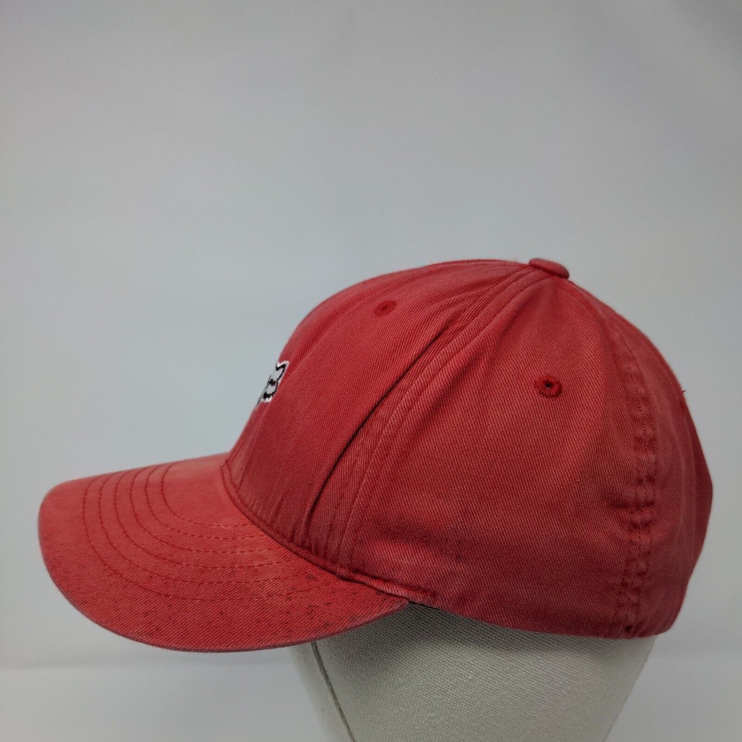 Fox Fitted Hat Red Small/Medium Embroidered Logo Flexfit 6 Panel