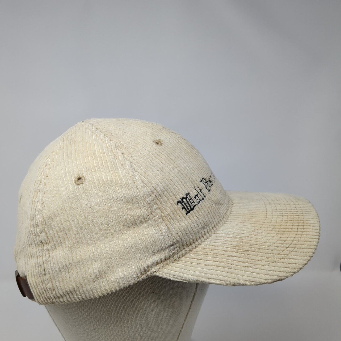 Walt Disney World Slideback Hat Tan One Size Adjustable Corduroy Mickey Mouse