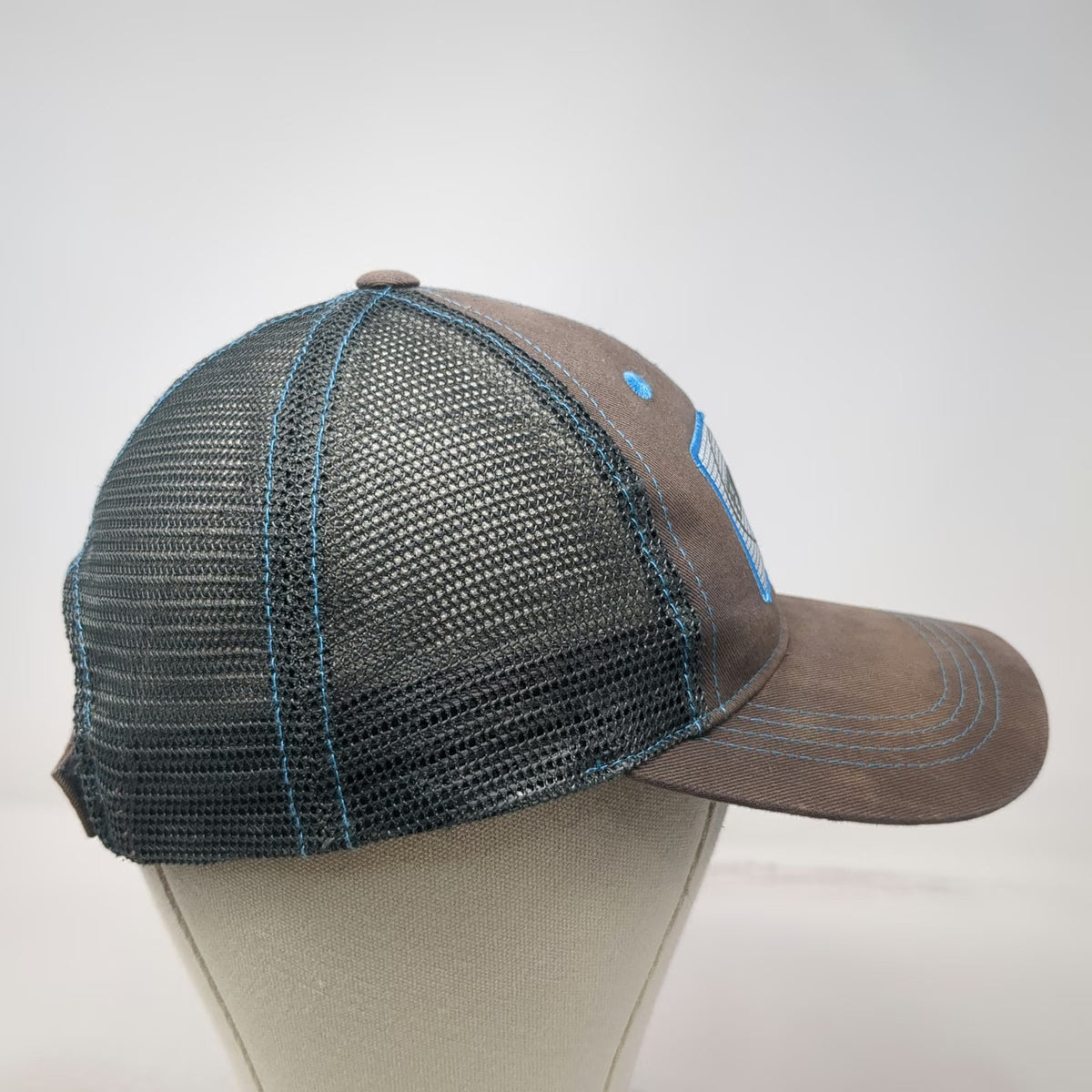 Costa Baseball Cap Gray One Size Mesh Strapback Skeleton Fish Patch hat Contrast