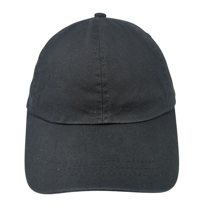 Unbranded Strapback Hat Black One Size Adjustable Outdoor Solid Blank