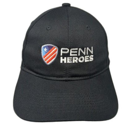 Port Authority Snapback Black Hat One Size Penn Heroes Play Embroidered Shield