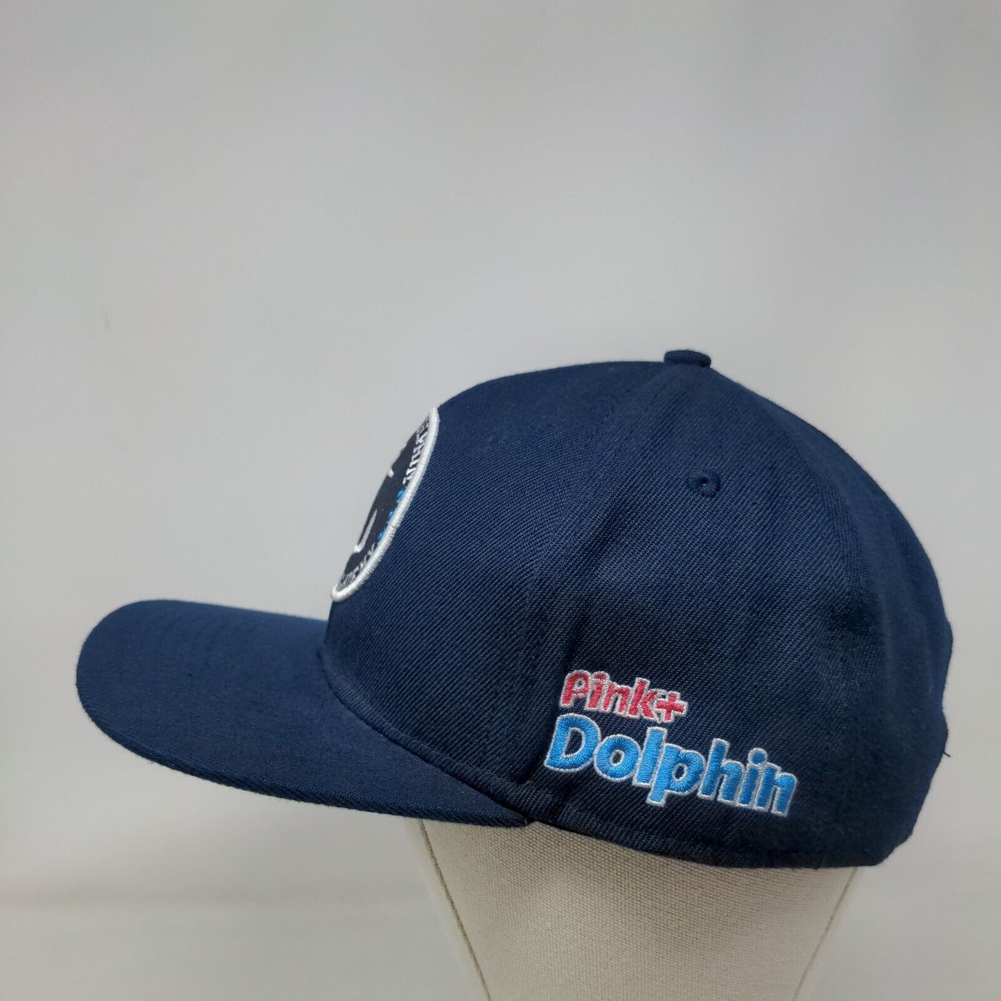 Pink + Dolphin Ocean Academy Slideback Hat Blue One Size Adjustable Embroidered