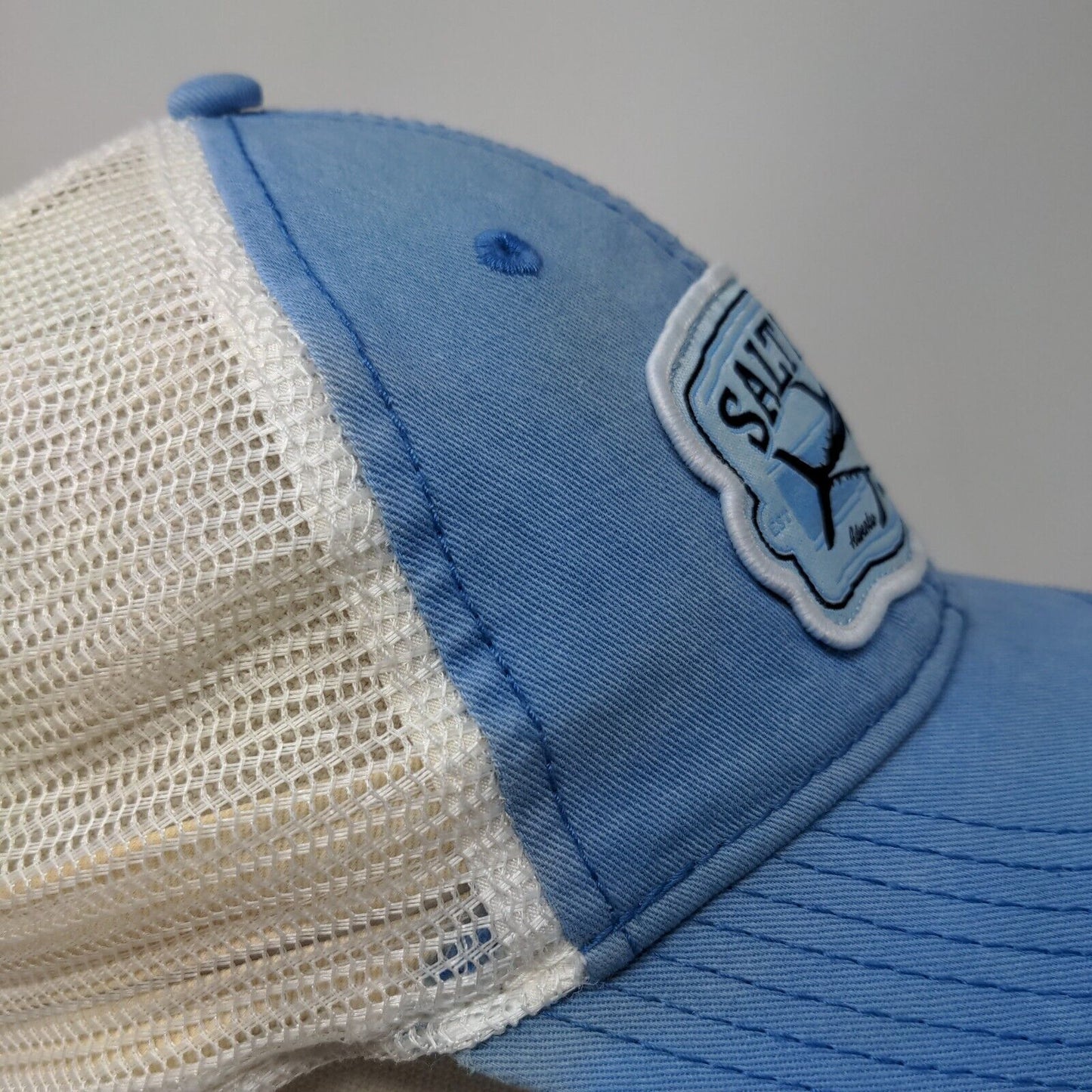 Salt Life Adventure Seas Division Trucker Hat Blue OSFM Embroidered Mesh Back