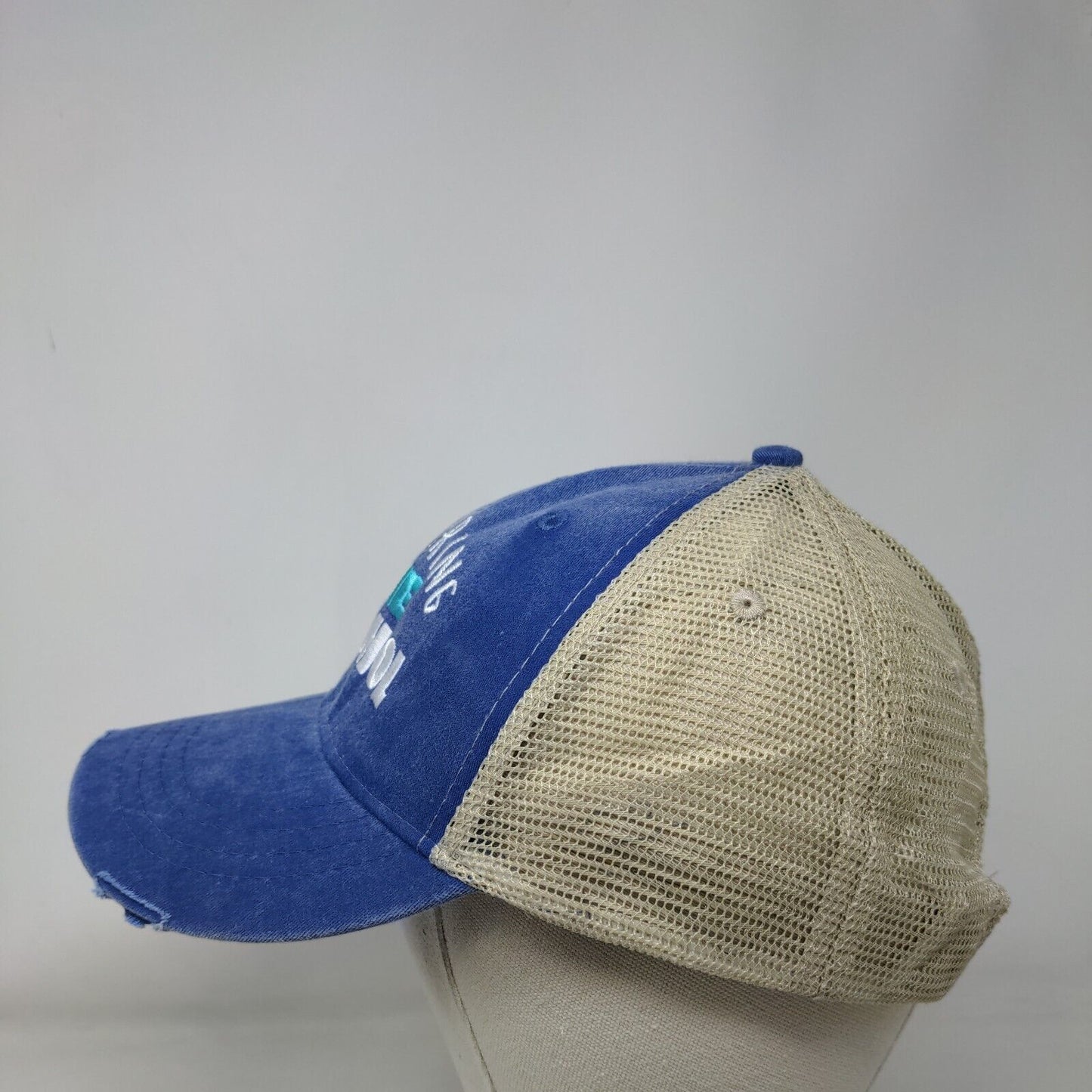 I'll Bring The Alcohol Snapback Trucker Hat Blue OS Adjustable Mesh Back Adams
