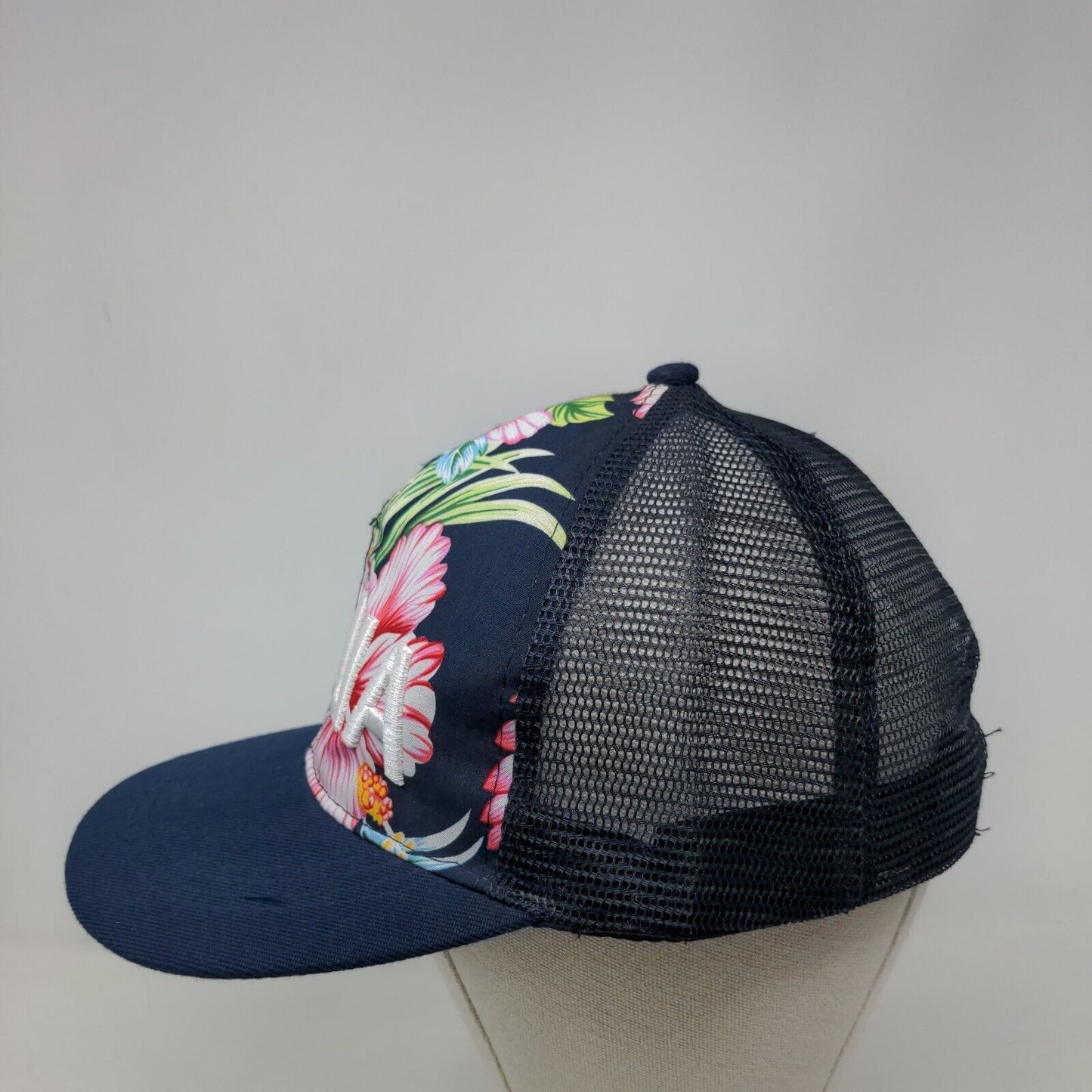 Italia Snapback Mesh Back Trucker Hat Multicolor One Size Floral