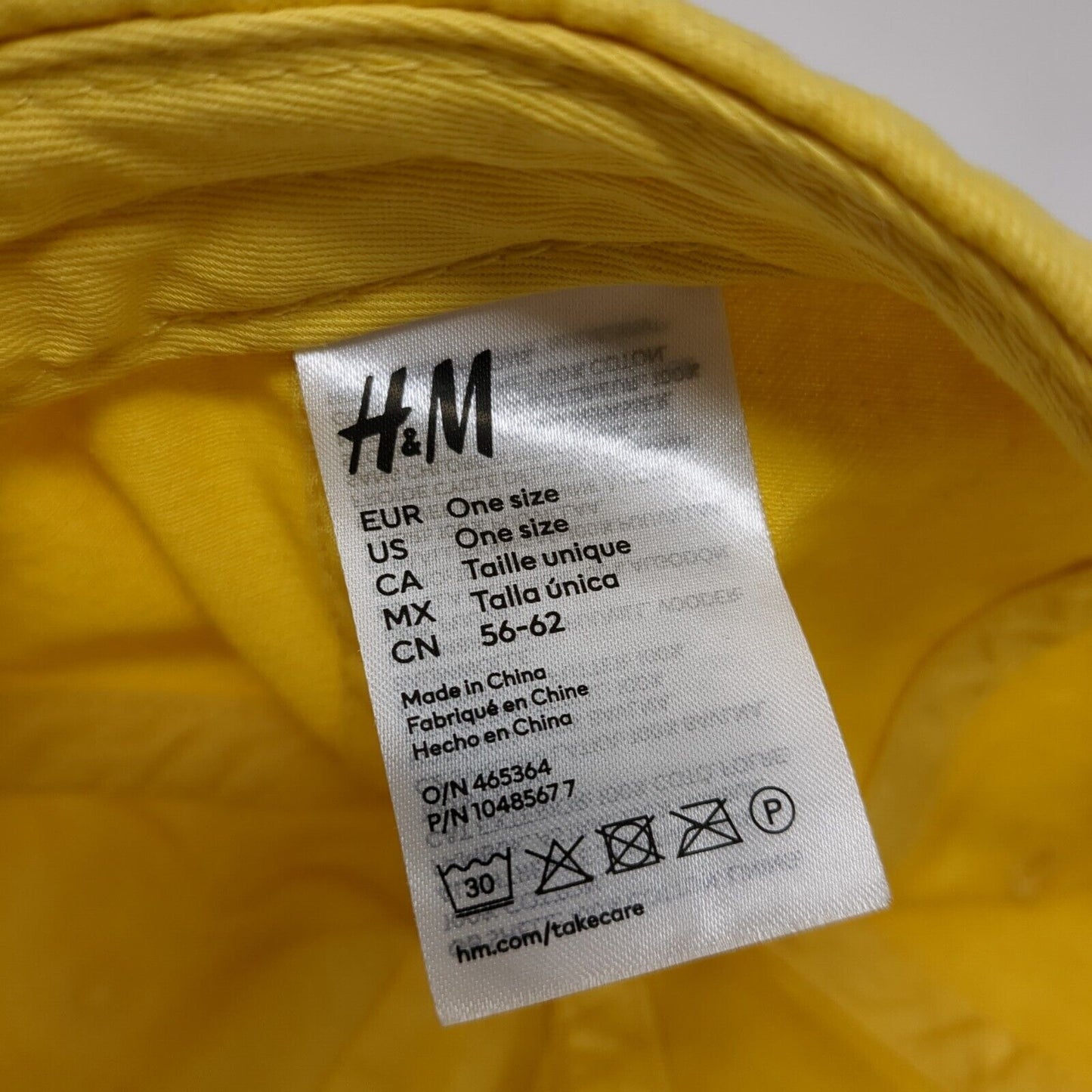 Cascade Range Mountain Slideback Hat Yellow One Size Adjustable H&M