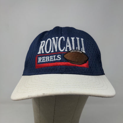 DeLong Men's Snapback Hat Blue Size M-L Embroidered Roncali Rebels Logo