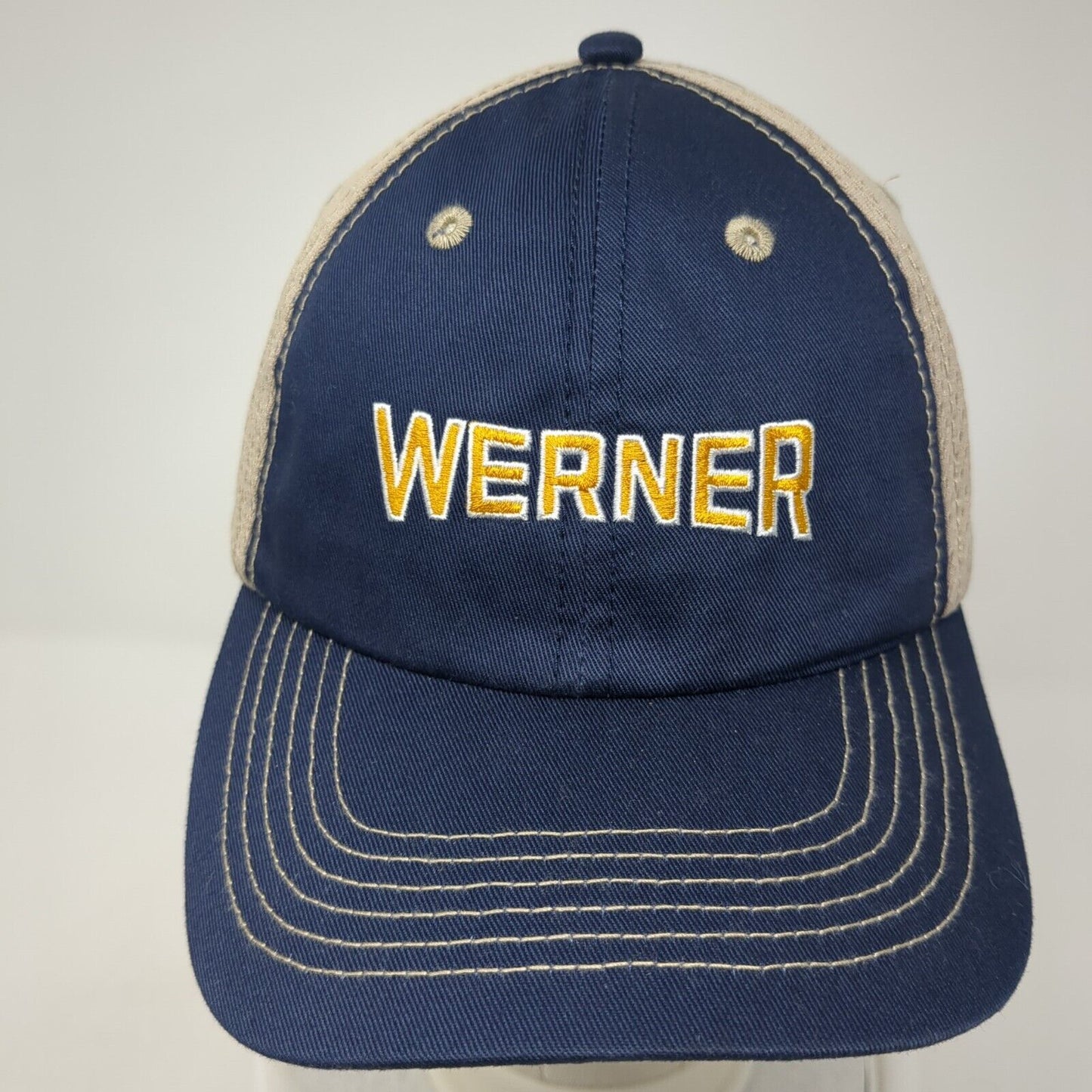 Werner Strapback Hat Multicolor One Size Adjustable Colorblock Mesh