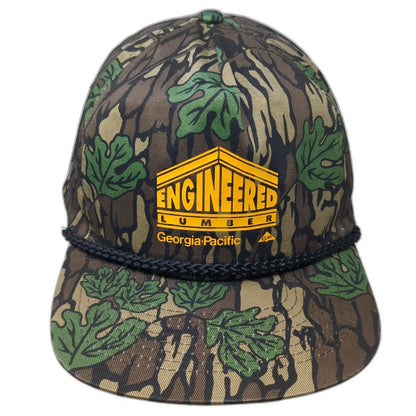 Cobra Caps 5 Panel Brown Camo Engineered Lumber Georgia-Pacific Hat One Size