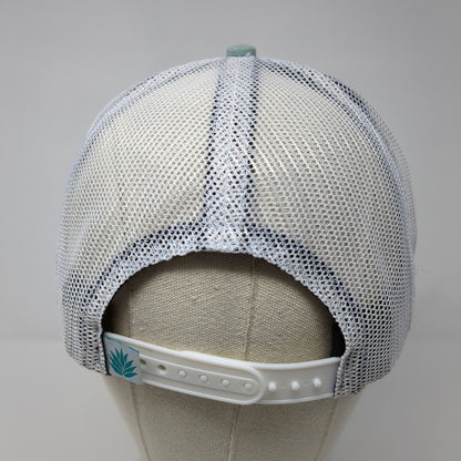 Adventure Begins Where The Road End Snapback Trucker Hat Green OS Mesh Back Rope