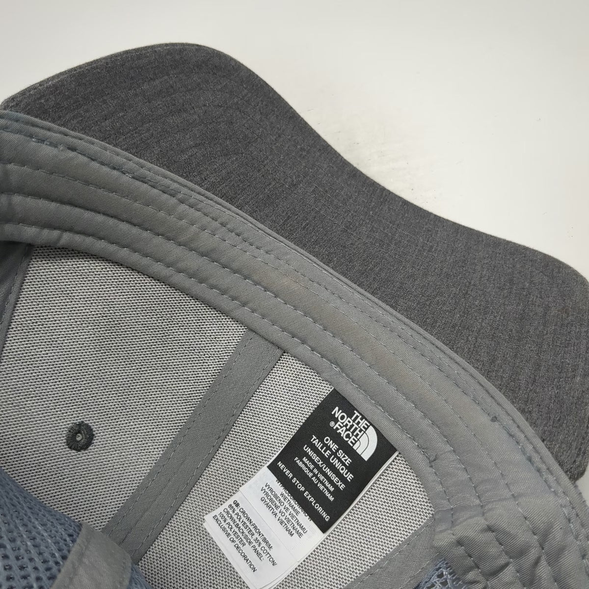 The North Face Trucker Hat Gray One Size Bear Mountain Mesh Snapback Outdoors