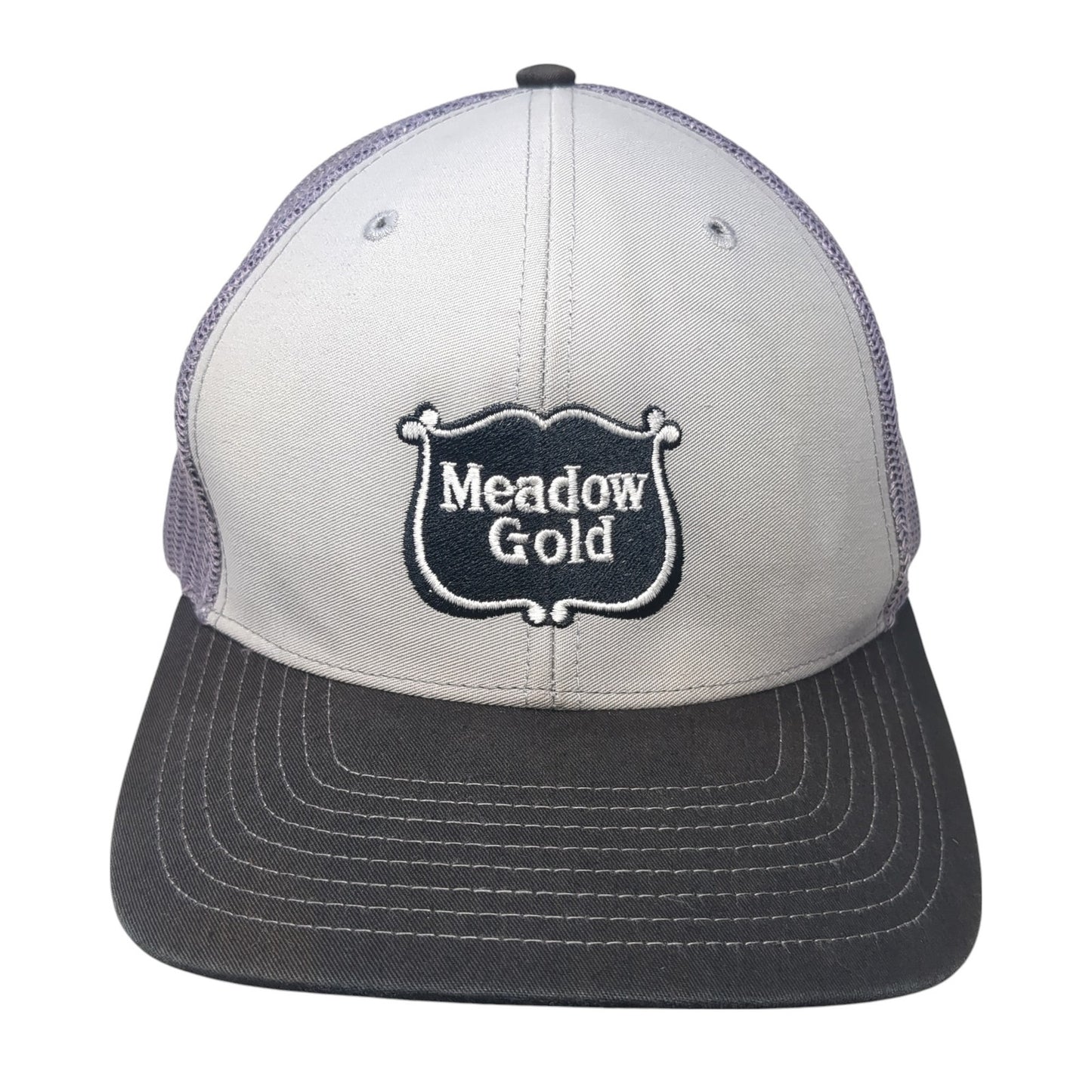Meadow Gold Snapback Trucker Hat Gray One Size Adjustable Mesh Back Richardson