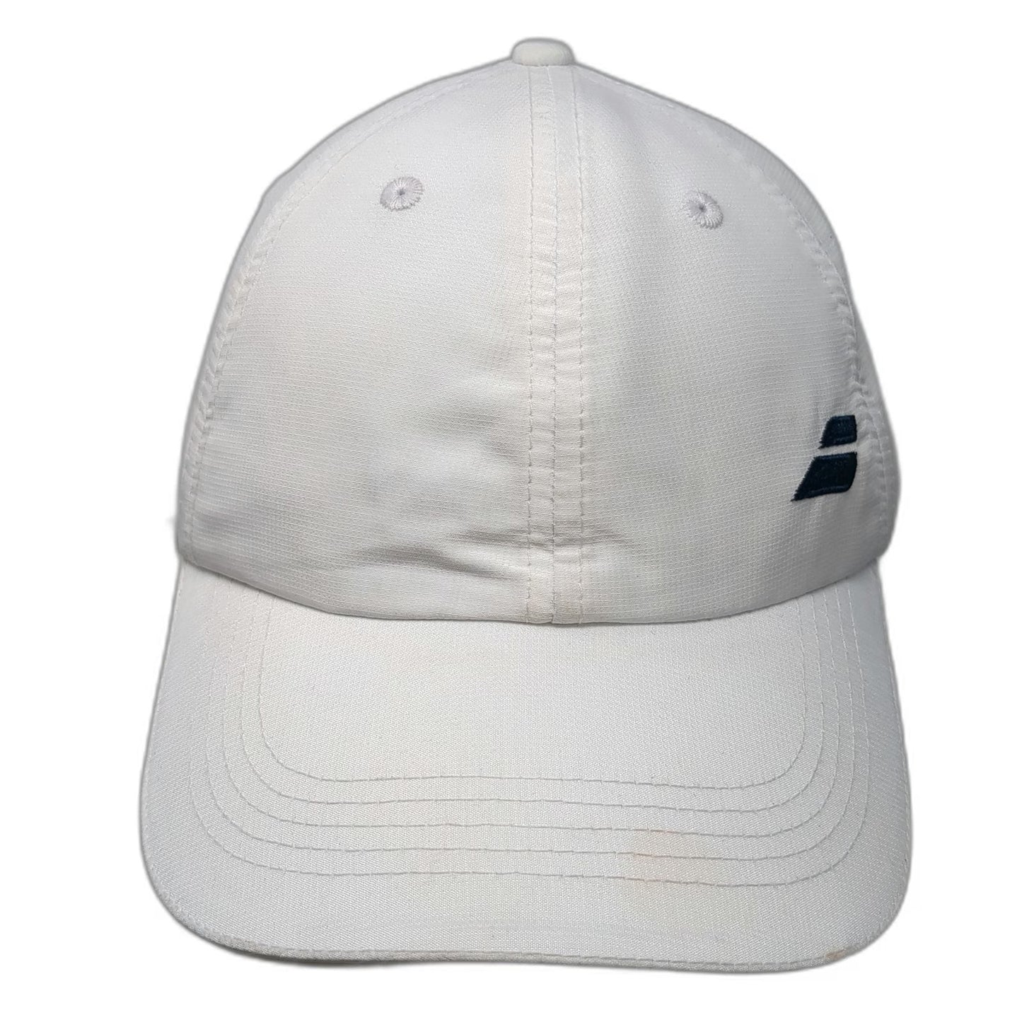 Babolat Baseball Cap White One Size Polyester Strapback Logo Pennant Tennis Hat