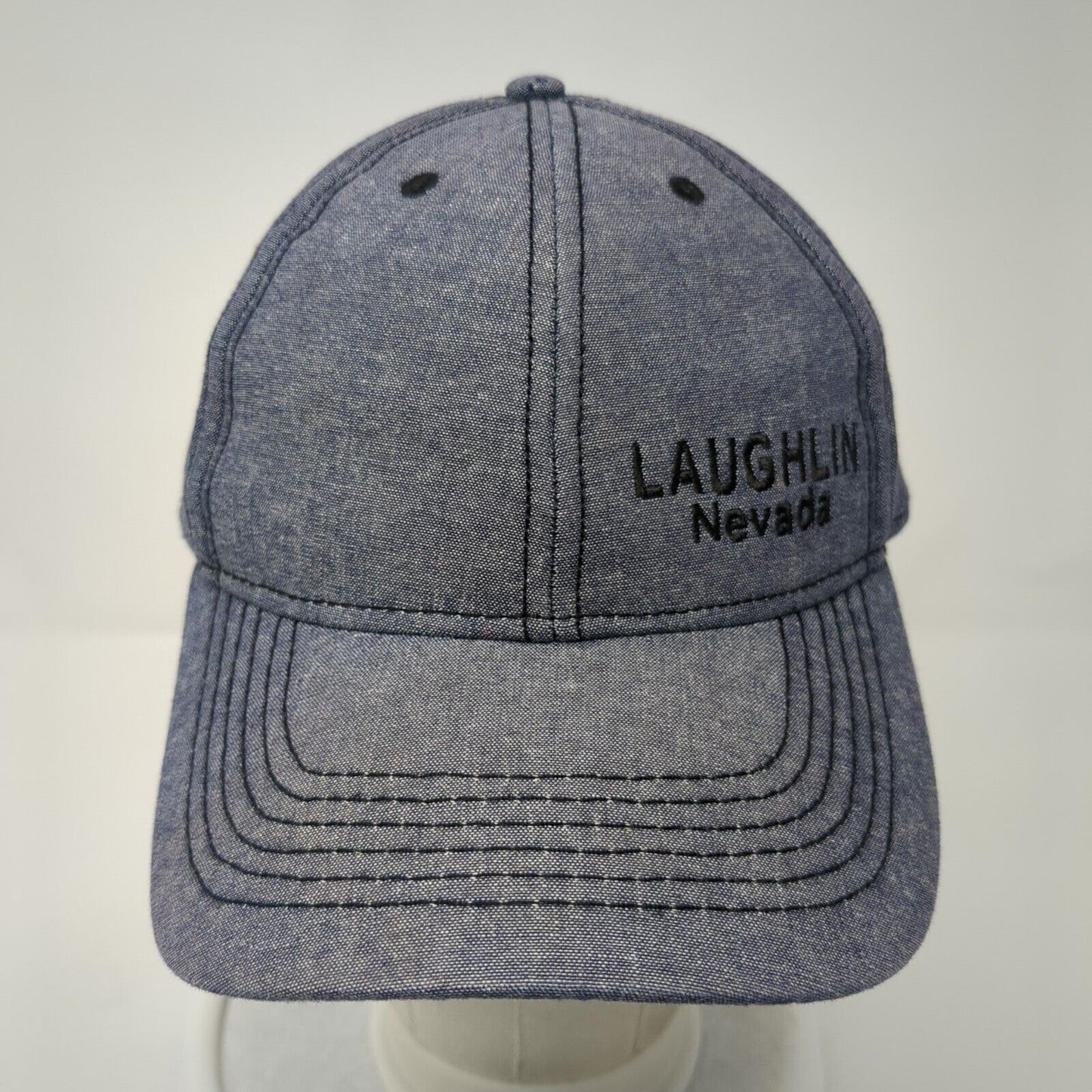 Laughlin Nevada Strapback Hat Blue One Size Adjustable Embroidered