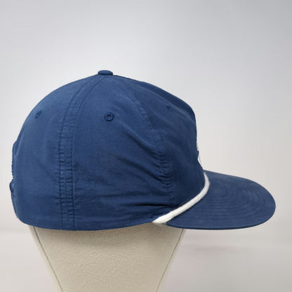 Richardson 5 Panel Hat Blue One Size Rope Snapback Embroidered Logo Cotton