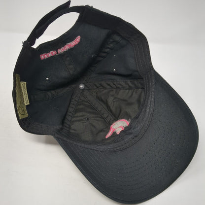 Ducks Unlimited Logo Strapback Hat Black One Size Embroidered 6 Panel