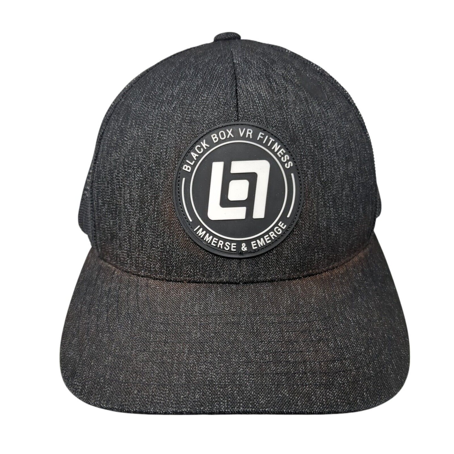 Black Box VR Fitness Snapback Trucker Hat Black One Size Mesh Back
