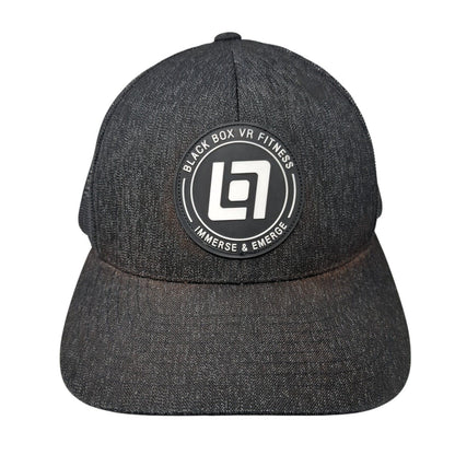 Black Box VR Fitness Snapback Trucker Hat Black One Size Mesh Back
