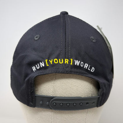 John Deere Snapback Gray One Size Mesh Trucker Hat Embroidered Run Your World