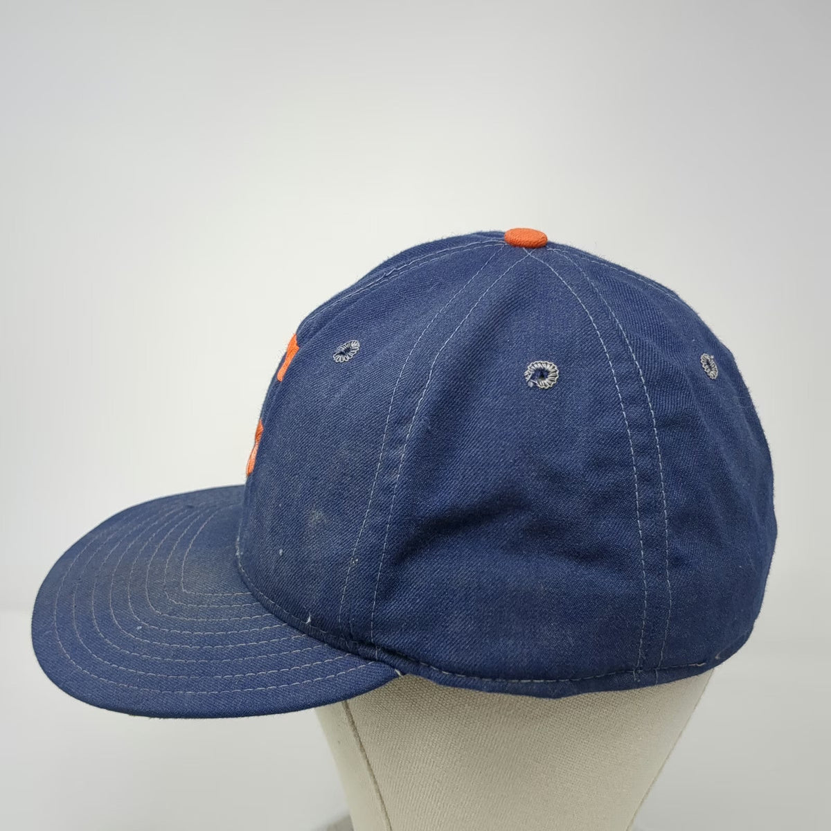New Era Baseball Cap Blue One Size G Embroidered Green Under Brim Fitted Hat
