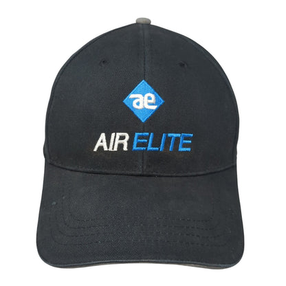 AE Air Elite Network Strapback Hat Black One Size Adjustable Embroidered