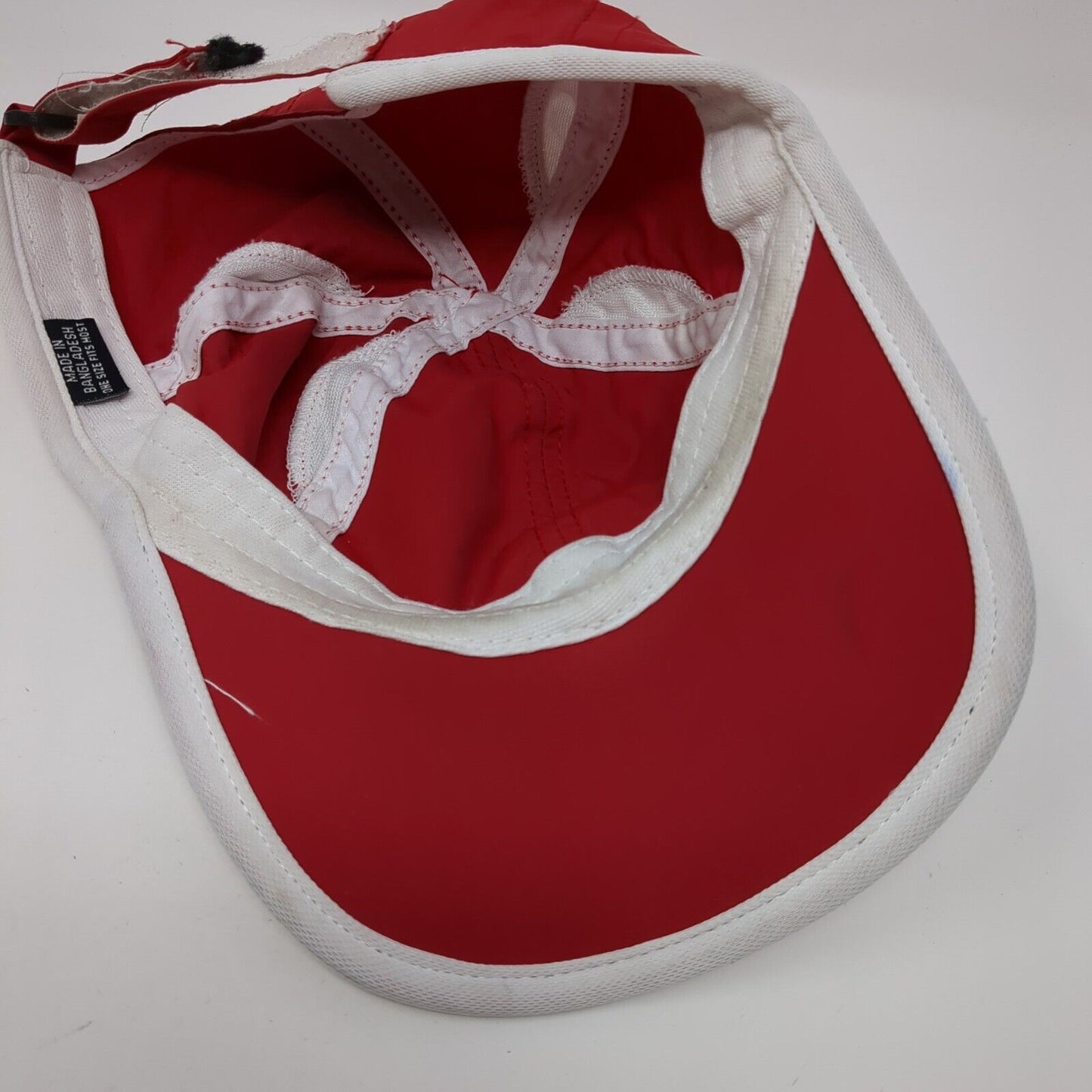Athletic Works Strapback Hat Red One Size Adjustable Breathable Mesh Blank