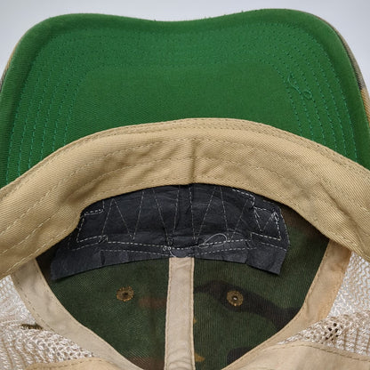 Legacy Trucker Hat Green Beige One Size Nashville Camo Mesh Snapback Patch