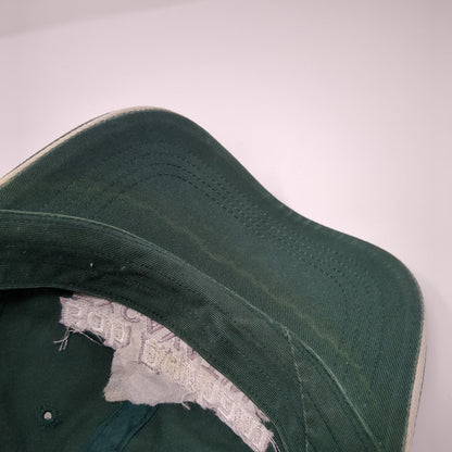 Bob Durham Excavating Strapback Hat Green One Size Solid Adjustable