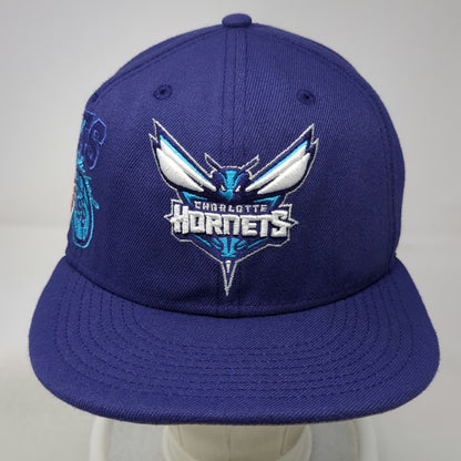 New Era Charlotte Hornets NBA Snapback Hat Purple One Size 75th Anniversary