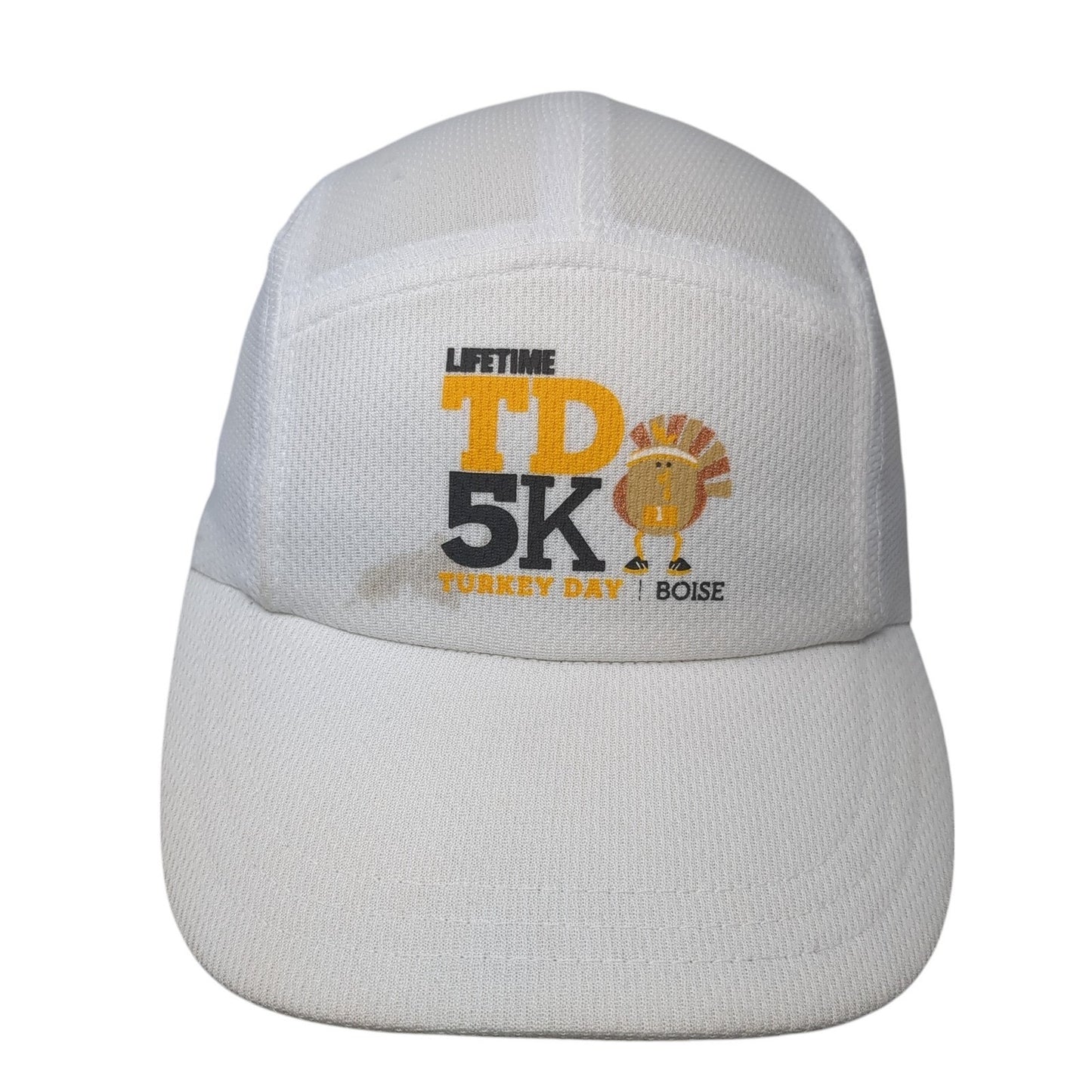 Lifetime TD 5K Turkey Day Boise 5 Panel Cap White One Size Adjustable Headsweats