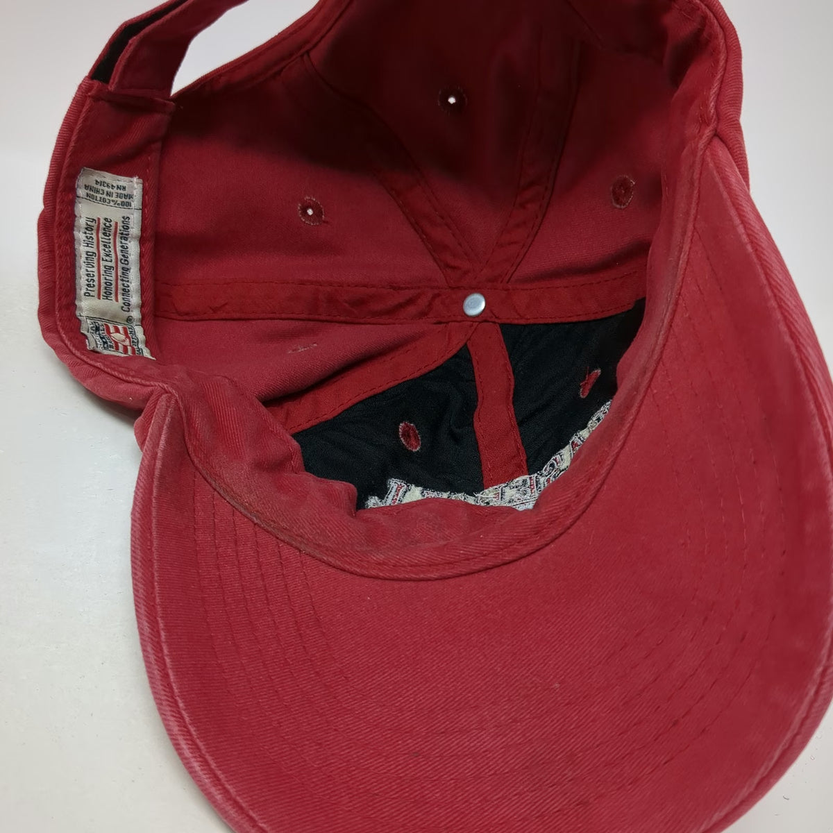 Baseball Hall of Fame Cap Red One Size Cooperstown NY 1939 Strapback Hat Logo