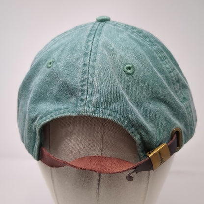 Adams Green Baseball Cap One Size Boston Sports Logo Leather Strap Buckle Hat