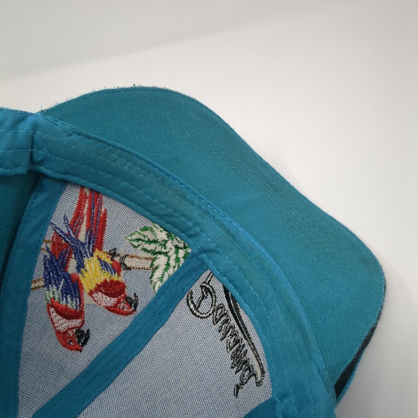 Panaman Strapback Hat Blue One Size Adjustable Embroidered Parrot Mega Sport