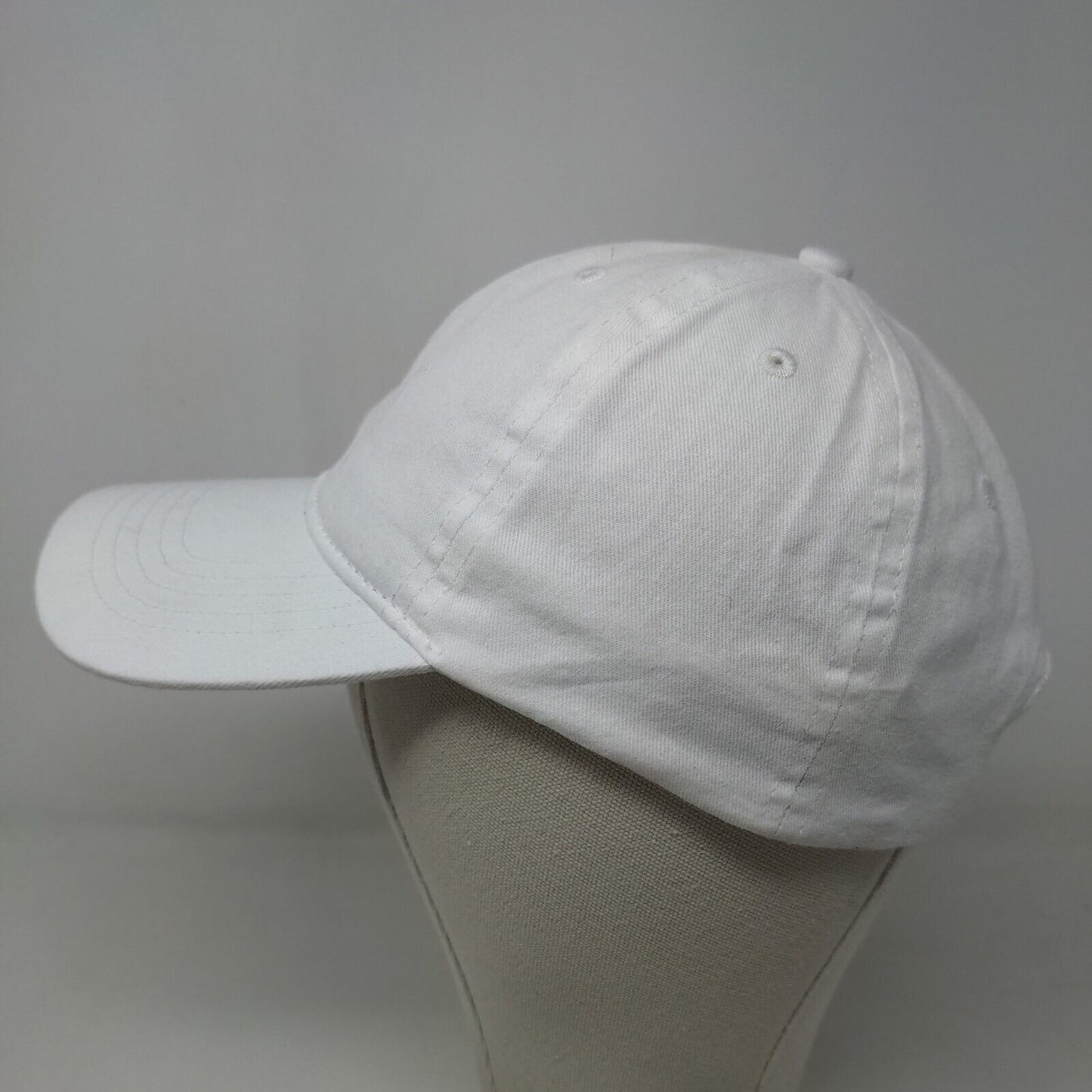 Infinity Men's Strapback Hat White OSFM Blank Vent Holes Adjustable