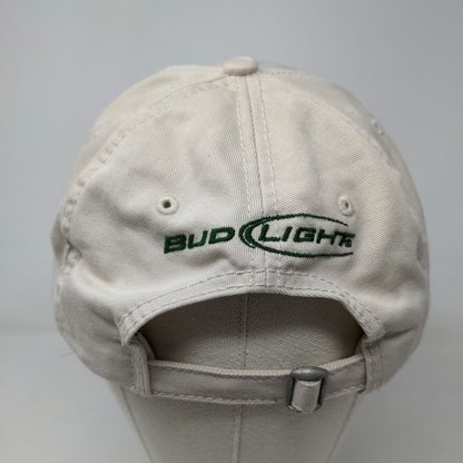 Bud Light Men's Slideback Hat Tan Size OSFA Embroidered Bud Lime Logo 2008
