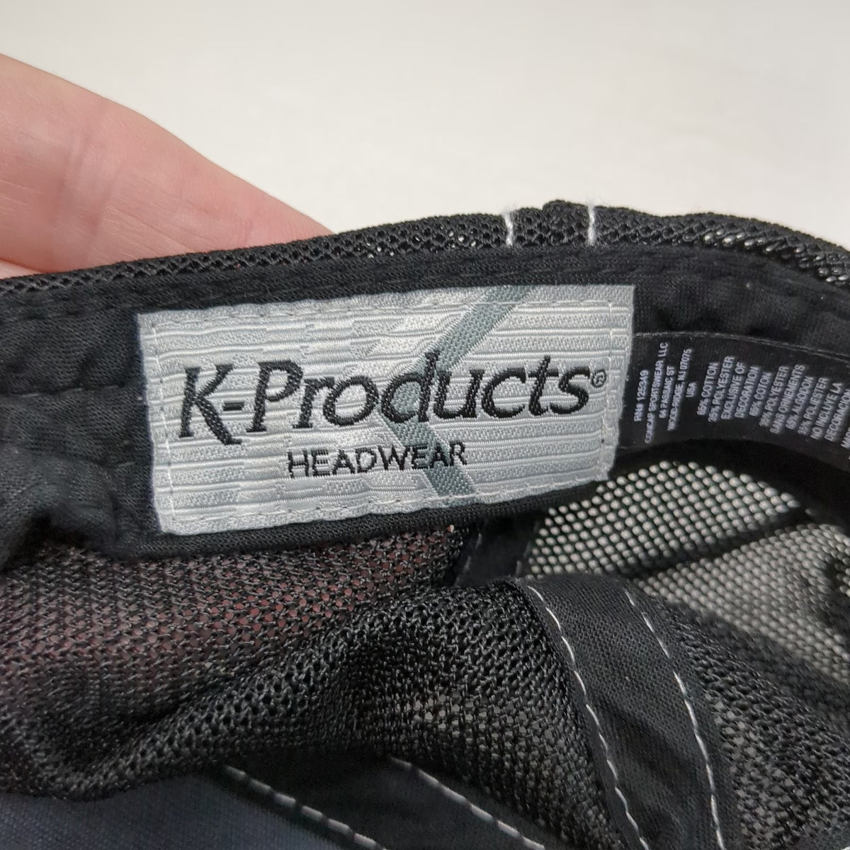 K-Products Baseball Cap Gray Red OSFM Western Trailers Semi Truck Mesh Logo Hat