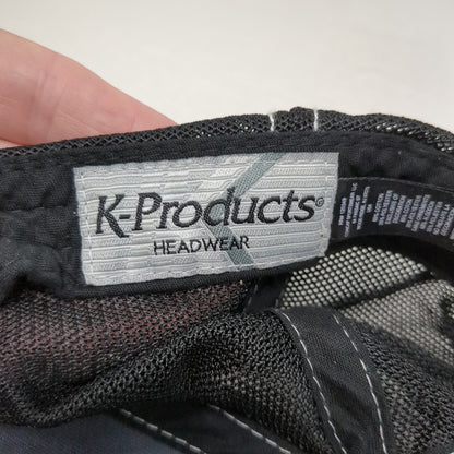 K-Products Baseball Cap Gray Red OSFM Western Trailers Semi Truck Mesh Logo Hat