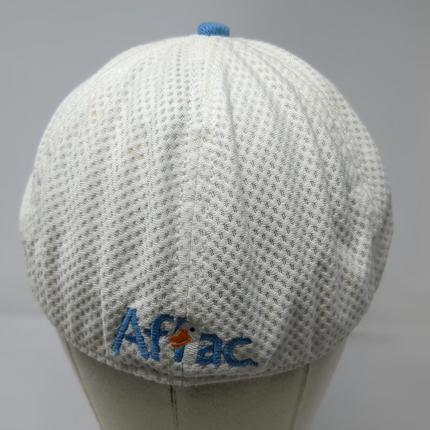 The Game Aflac Duck Mascot Hat Baseball Cap Blue One Size Mesh Back Stretch Fit