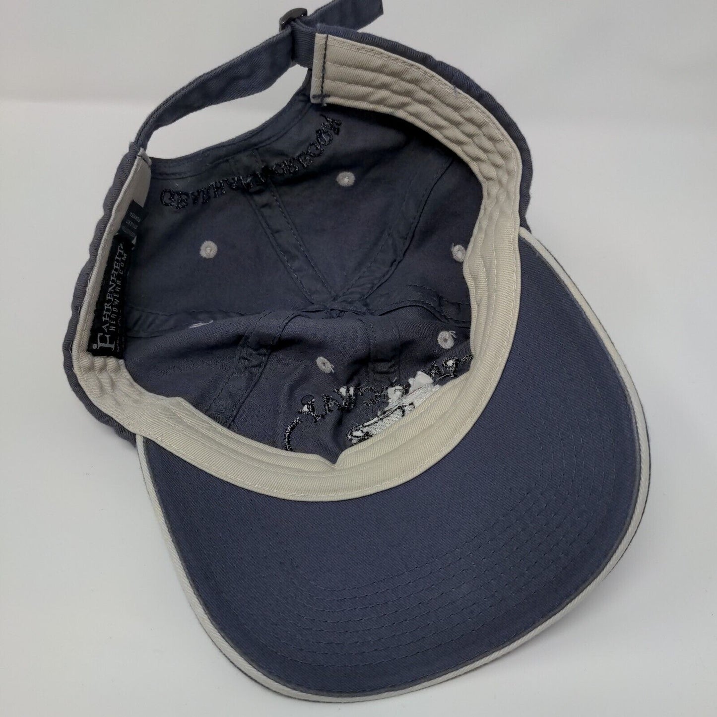 Pacific Way Cafe Slideback Hat Blue OSFA Embroidered Fahrenheit