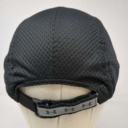 Under Armour Baseball Cap Black One Size Reflective Running Strapback Mesh Hat
