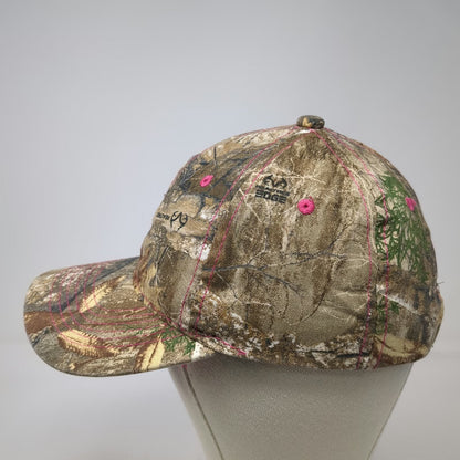 Signatures Realtree Edge Camo Baseball Cap Brown Pink One Size Strapback Hat