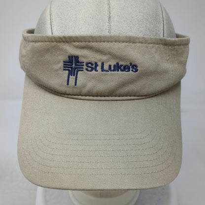 Port & Company Visor Beige Blue One Size St Luke's Embroidered Strapback hat