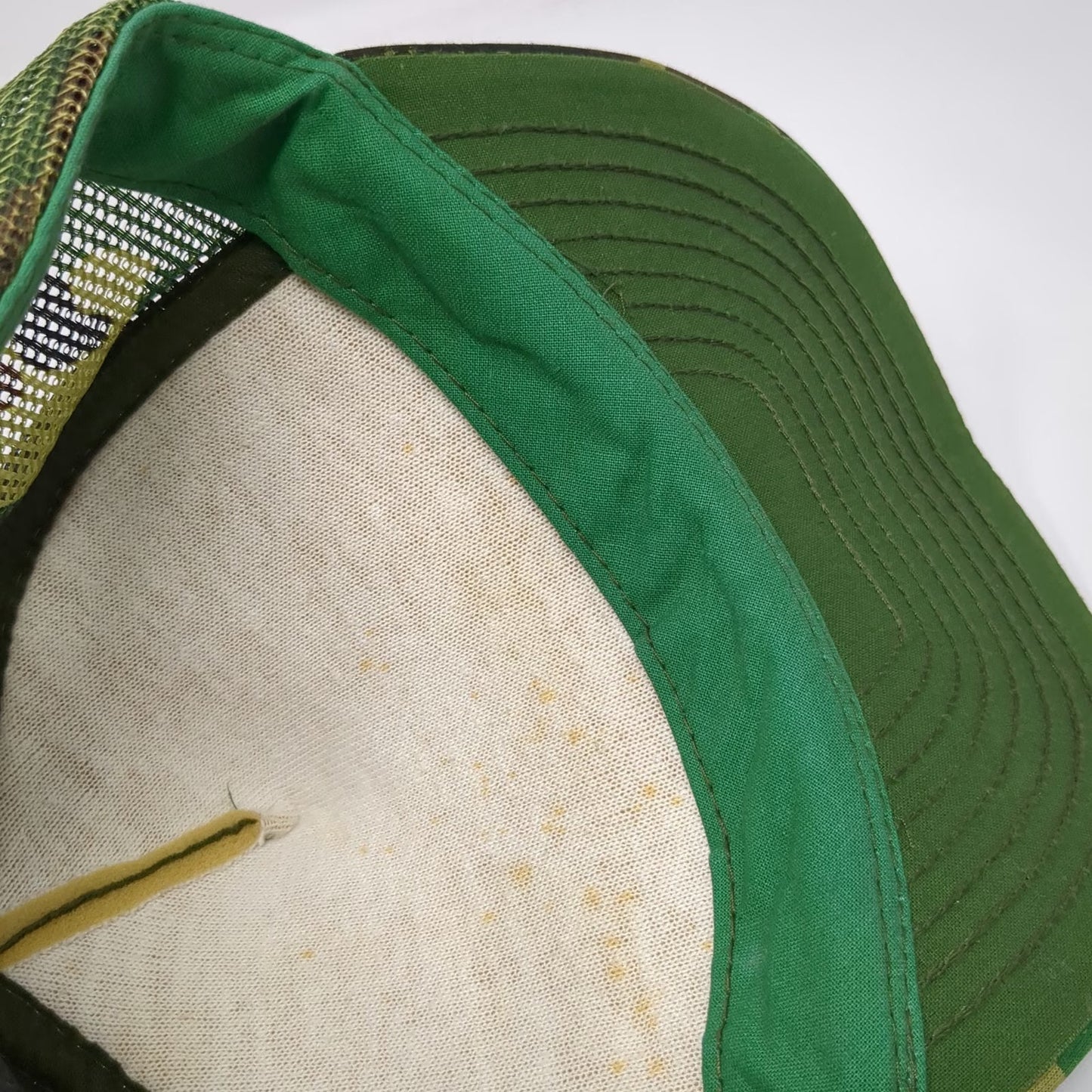 San Sun Trucker Hat Green One Size Bass Fish Camo Mesh Snapback Hunting