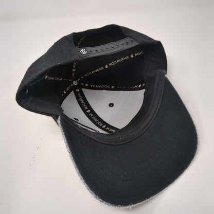 Rocawear Classics Snapback Hat Black One Size Adjustable Embroidered