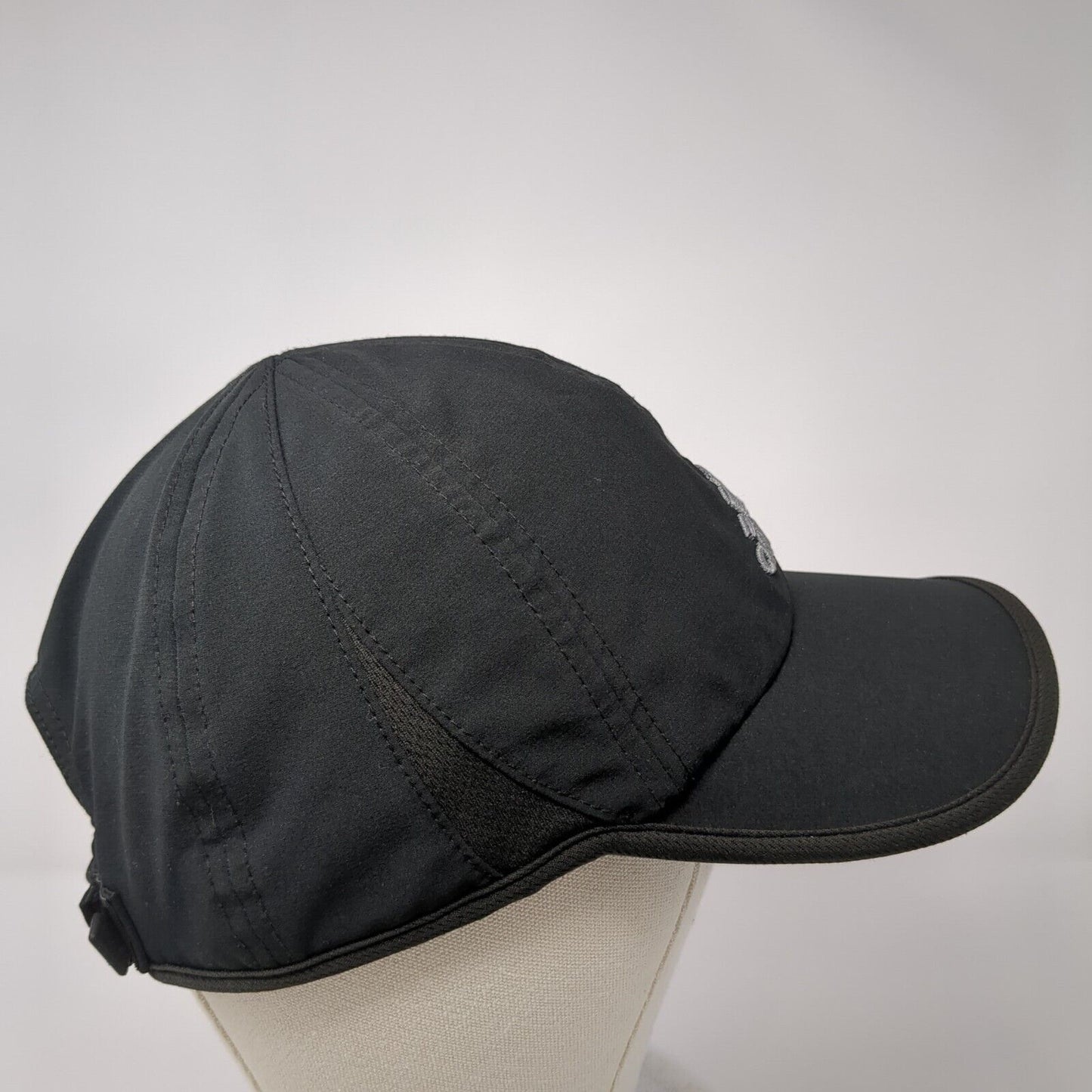 Adidas 3 Stripes Strapback Hat Black One Size Adjustable Climalite