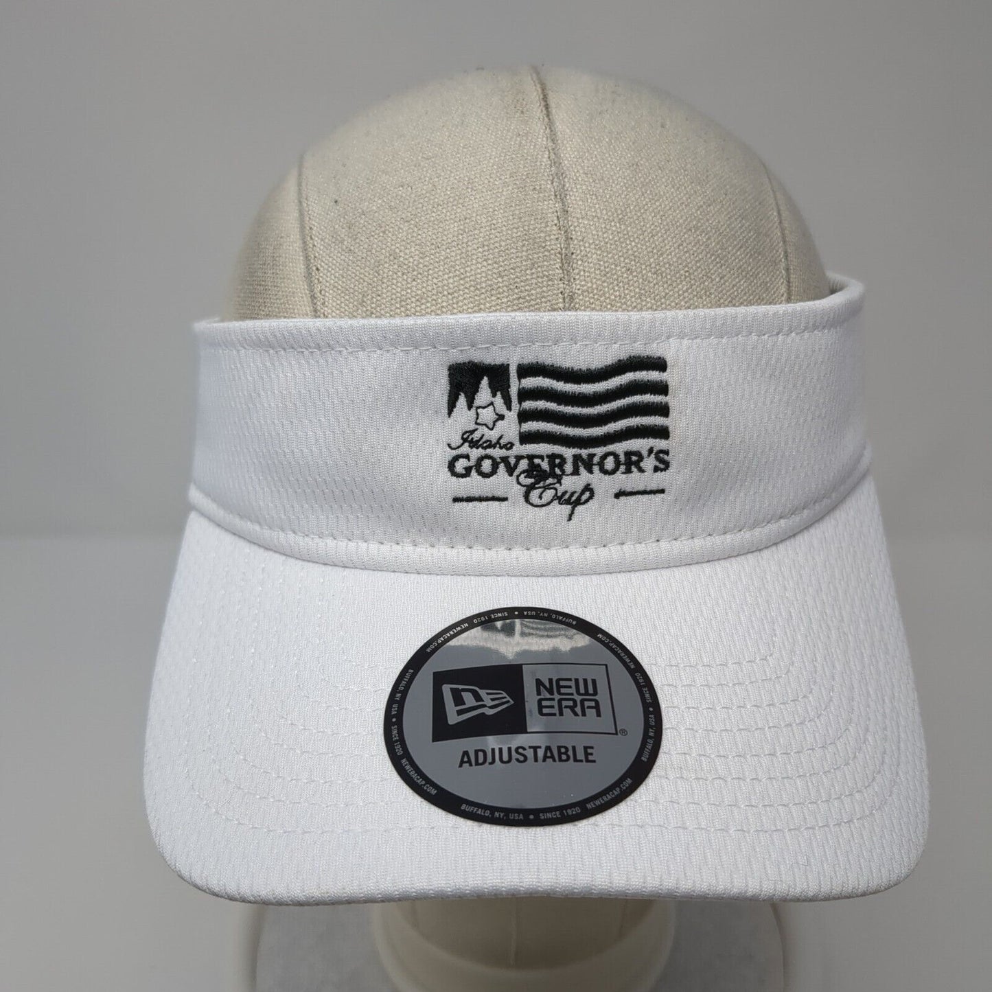 Idaho Governors Cup Strapback Sun Visor Cap White One Size Adjustable New Era